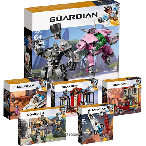 2019 Compatible Overwatchingly Games Bastion Mecha D.Va & Reinhardt Set Building Blocks Bricks Toys Figures For Kid Gift 75974