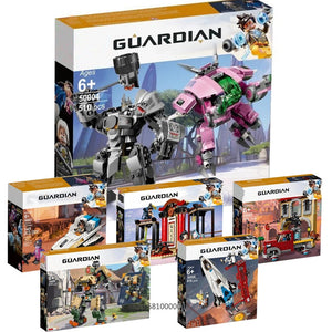 2019 Compatible Overwatchingly Games Bastion Mecha D.Va & Reinhardt Set Building Blocks Bricks Toys Figures For Kid Gift 75974