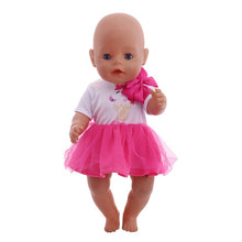 Load image into Gallery viewer, Doll Clothes 15 Styles T-Shirt+Skirt/Pants Unicorn Dress Fit 18 Inch American Doll&amp;43 Cm Baby Doll For Our Generation Girl`s Toy