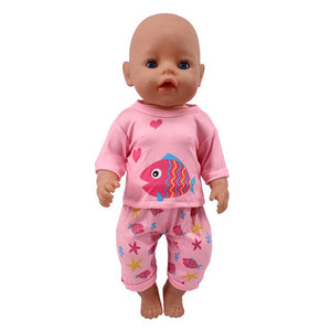 Doll Clothes 15 Styles T-Shirt+Skirt/Pants Unicorn Dress Fit 18 Inch American Doll&43 Cm Baby Doll For Our Generation Girl`s Toy